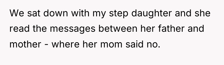 We sat down with my step daughter and she read...