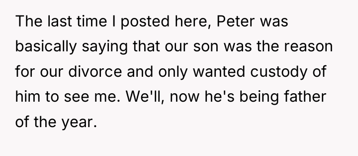 The last time I posted here, Peter was basically saying...
