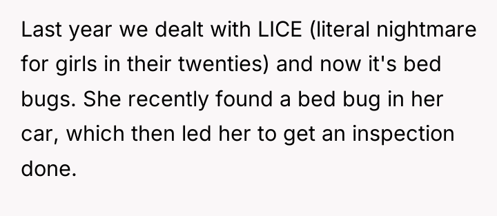 Last year we dealt with LICE (literal nightmare for girls...
