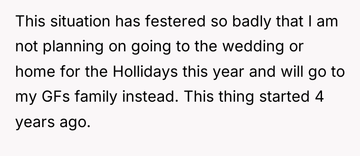 This situation has festered so badly that I am not...