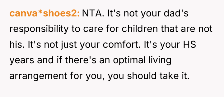 canva*shoes2 NTA. It's not your dad's responsibility to care for...
