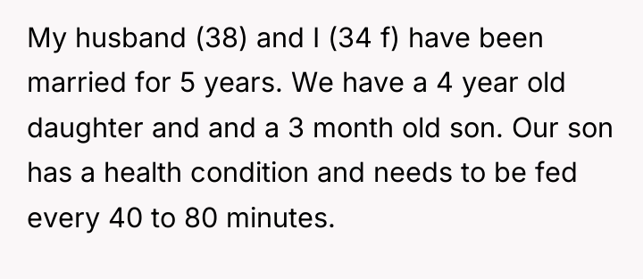 My husband (38) and I (34 f) have been married...