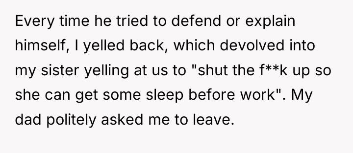 Every time he tried to defend or explain himself, I...