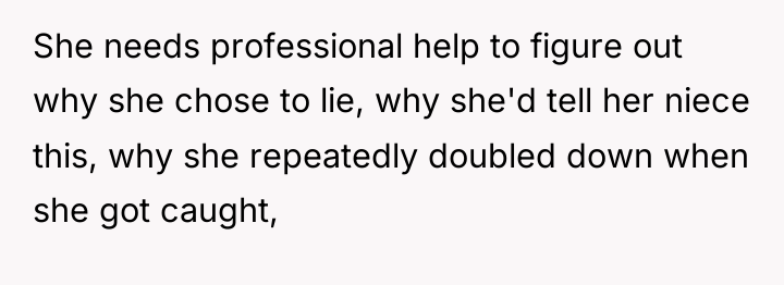 She needs professional help to figure out why she chose...
