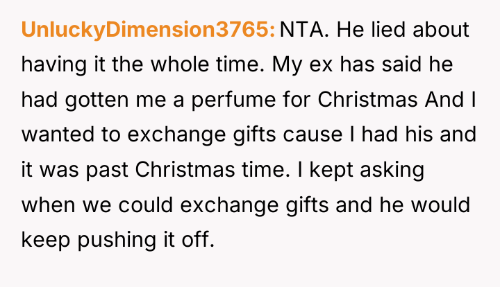UnluckyDimension3765 NTA. He lied about having it the whole time....