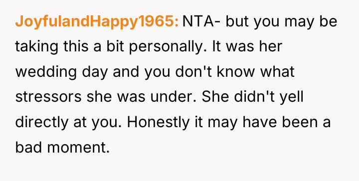 JoyfulandHappy1965 NTA- but you may be taking this a bit...