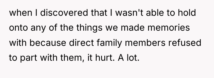 when I discovered that I wasn't able to hold onto...