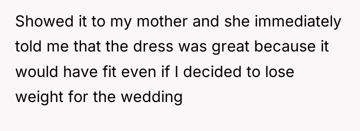 Showed it to my mother and she immediately told me...