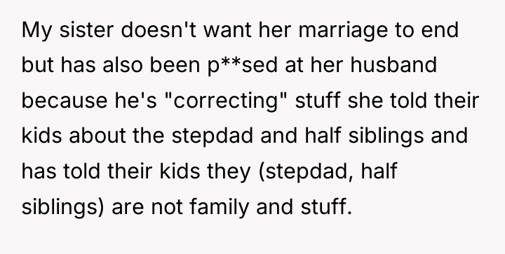 My sister doesn't want her marriage to end but has...