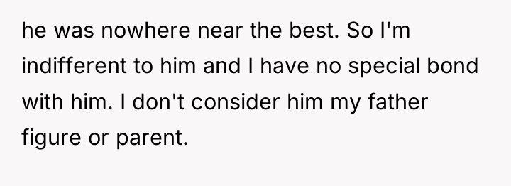 he was nowhere near the best. So I'm indifferent to...
