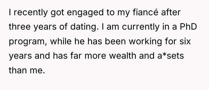 I recently got engaged to my fiancé after three years...