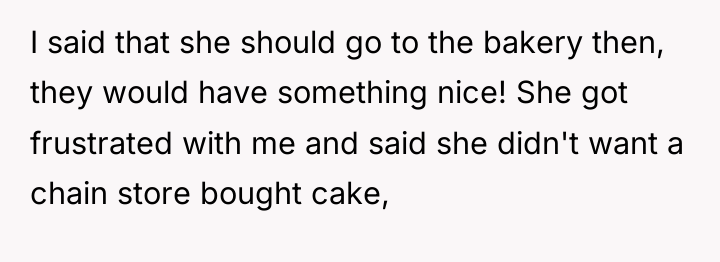I said that she should go to the bakery then,...