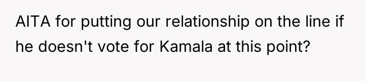 AITA for putting our relationship on the line if he...