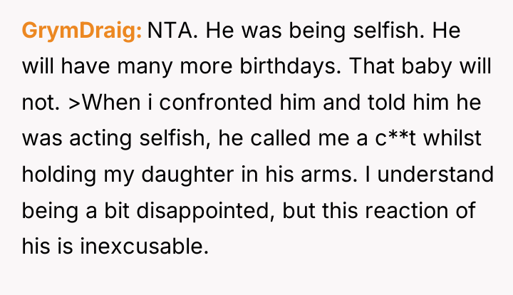 GrymDraig NTA. He was being selfish. He will have many...