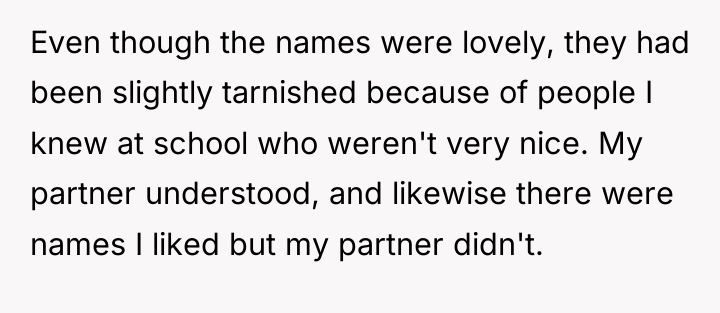 Even though the names were lovely, they had been slightly...
