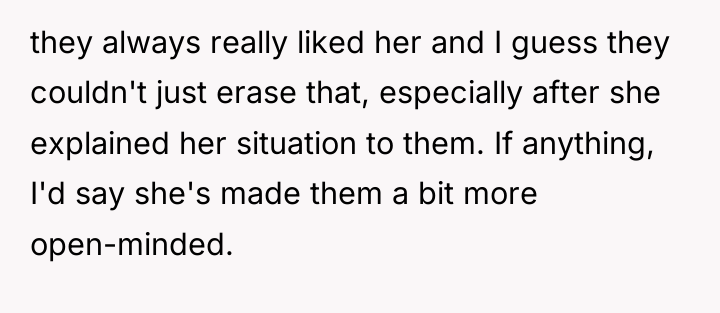they always really liked her and I guess they couldn't...