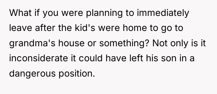 What if you were planning to immediately leave after the...