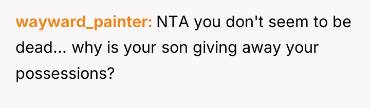 wayward_painter NTA you don't seem to be dead... why is...