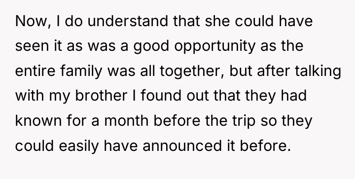 Now, I do understand that she could have seen it...