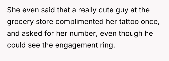 She even said that a really cute guy at the...