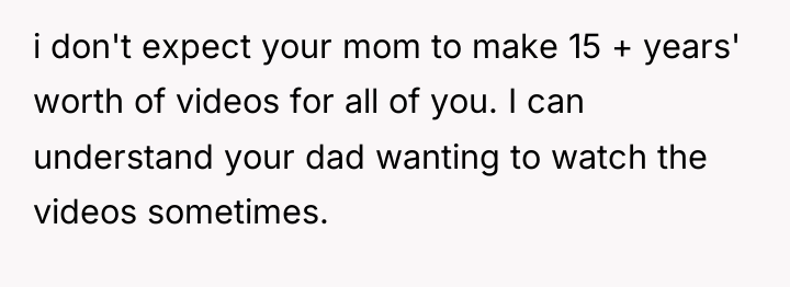 i don't expect your mom to make 15 + years'...