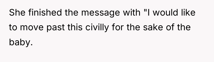 She finished the message with "I would like to move...