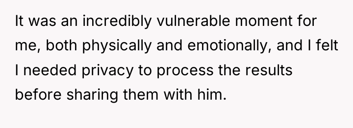 It was an incredibly vulnerable moment for me, both physically...