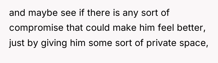and maybe see if there is any sort of compromise...