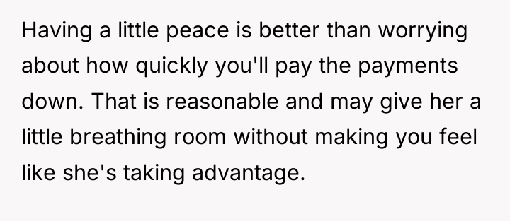 Having a little peace is better than worrying about how...
