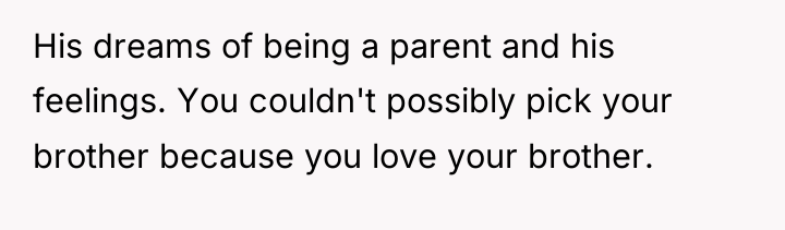His dreams of being a parent and his feelings. You...