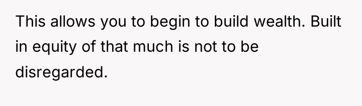 This allows you to begin to build wealth. Built in...
