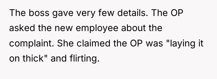 The boss gave very few details. The OP asked the...