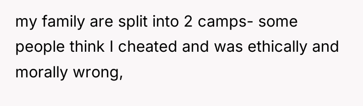 my family are split into 2 camps- some people think...