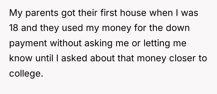 My parents got their first house when I was 18...