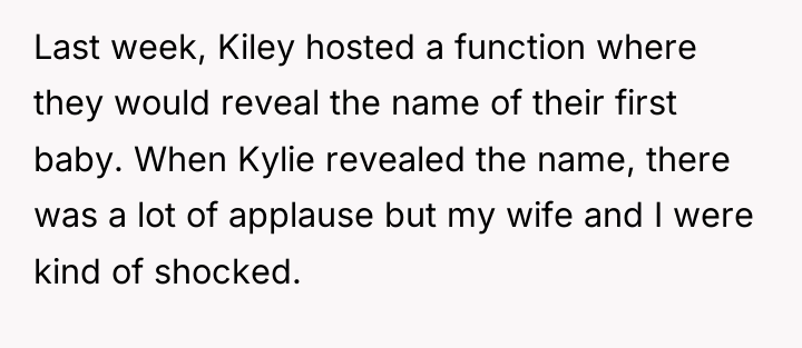 Last week, Kiley hosted a function where they would reveal...