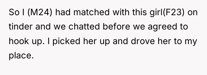 So I (M24) had matched with this girl(F23) on tinder...