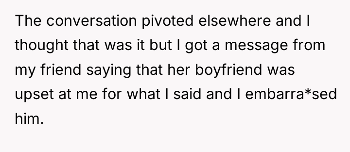 The conversation pivoted elsewhere and I thought that was it...
