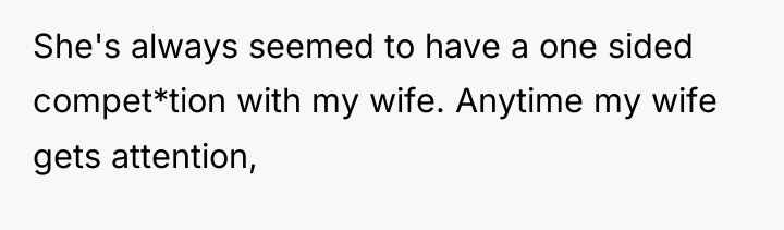She's always seemed to have a one sided compet*tion with...