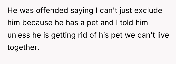 He was offended saying I can't just exclude him because...