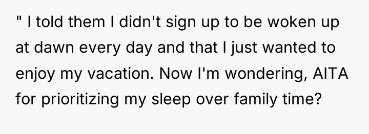 " I told them I didn't sign up to be...