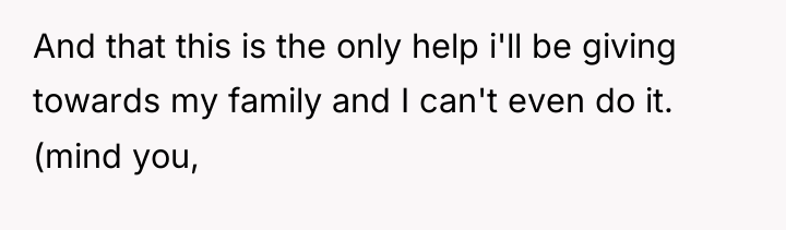 And that this is the only help i'll be giving...