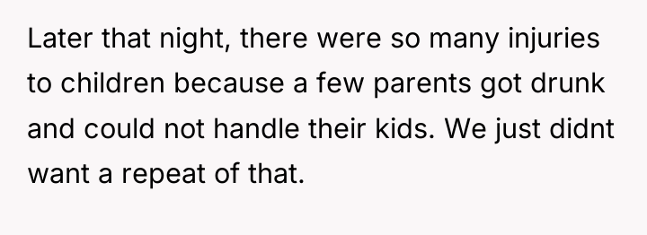 Later that night, there were so many injuries to children...
