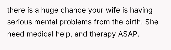 there is a huge chance your wife is having serious...