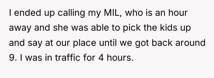 I ended up calling my MIL, who is an hour...