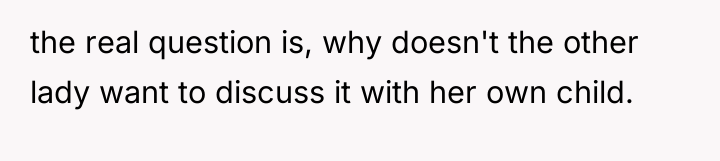 the real question is, why doesn't the other lady want...