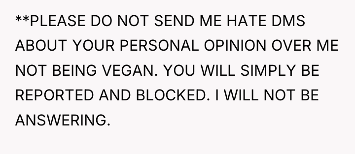 **PLEASE DO NOT SEND ME HATE DMS ABOUT YOUR PERSONAL...