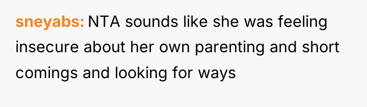 sneyabs NTA sounds like she was feeling insecure about her...