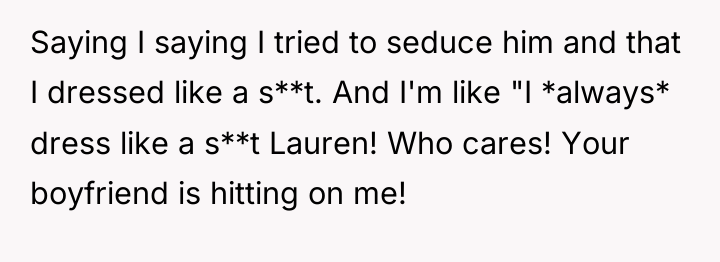 Saying I saying I tried to seduce him and that...