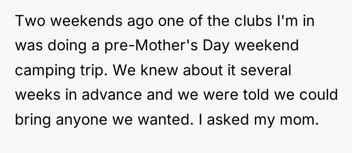 Two weekends ago one of the clubs I'm in was...
