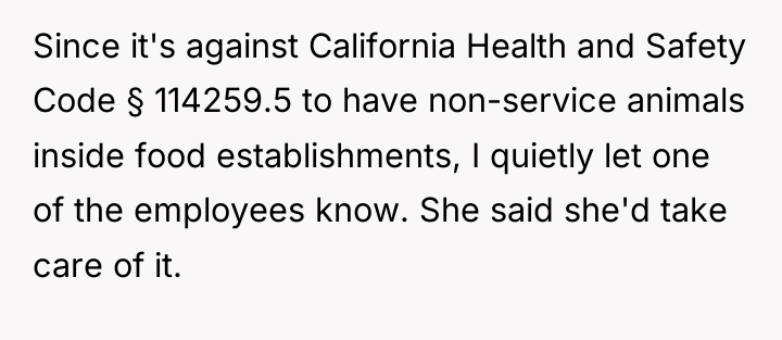 Since it's against California Health and Safety Code § 114259.5...